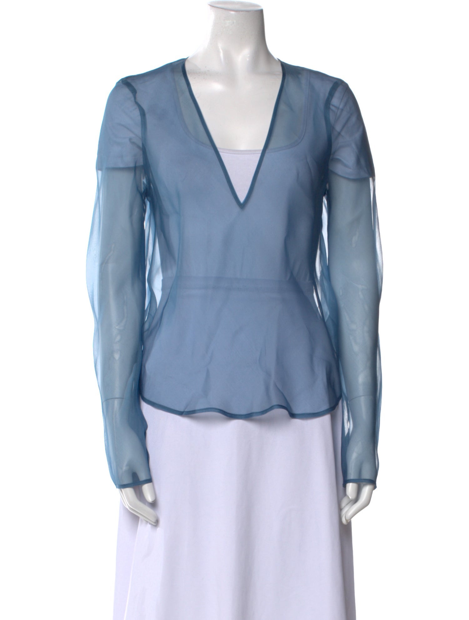 BODE V-Neck Long Sleeve Blouse