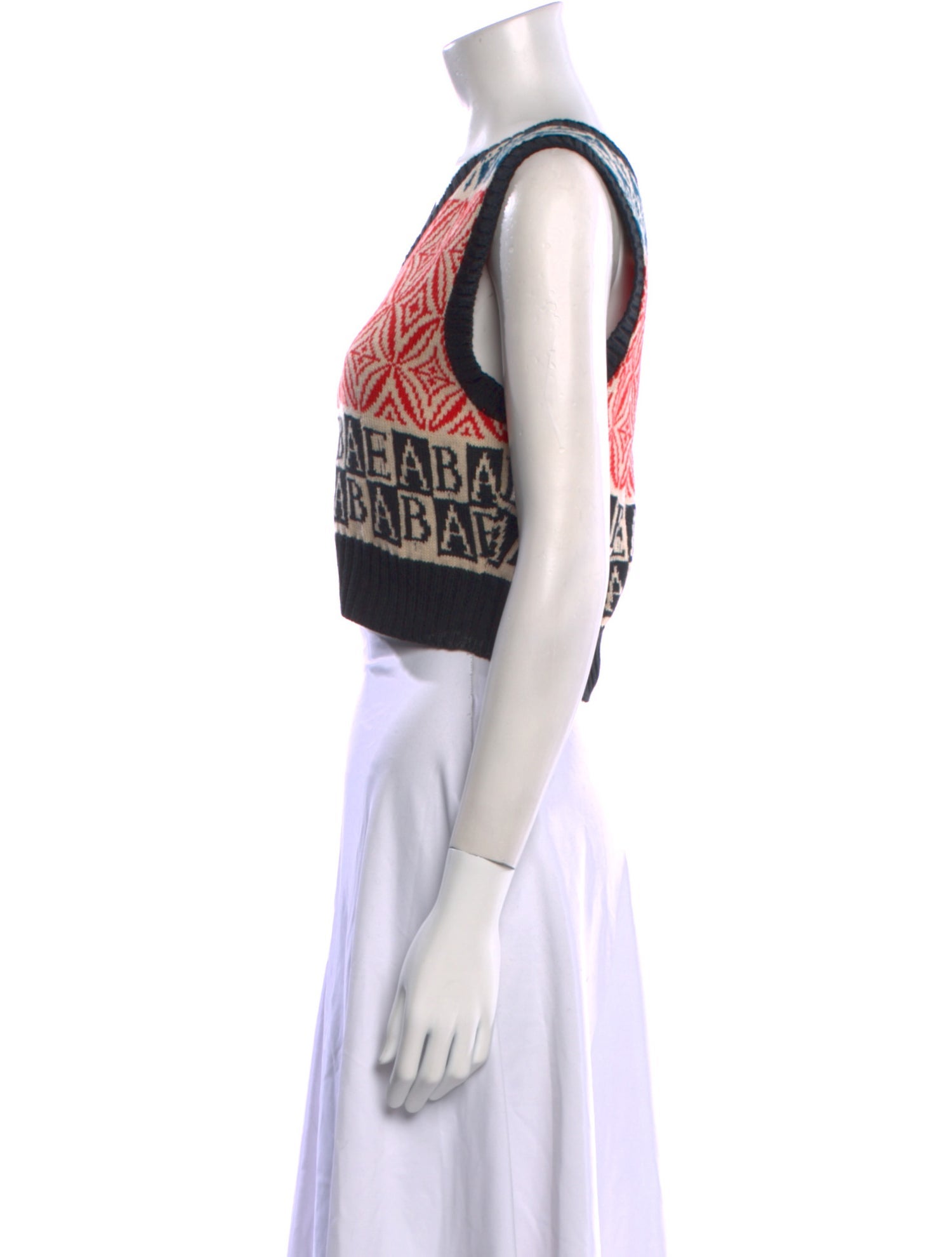 BODE Printed V-Neck Crop Top