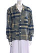 BODE Plaid Print Long Sleeve Button-Up Top
