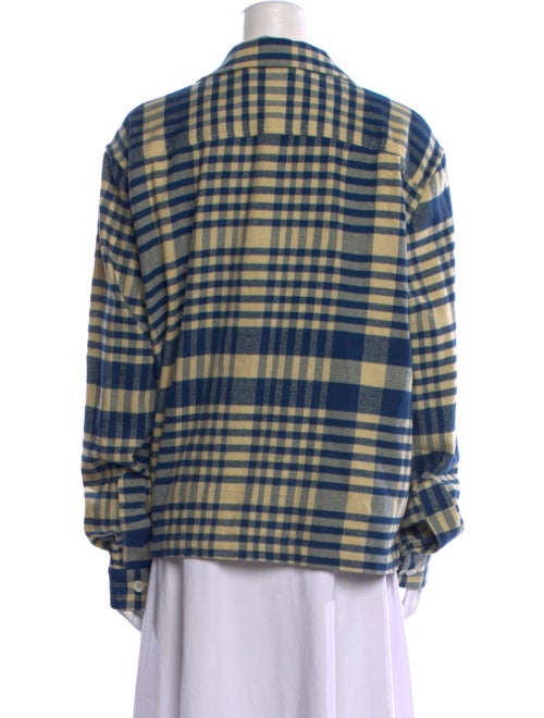 BODE Plaid Print Long Sleeve Button-Up Top