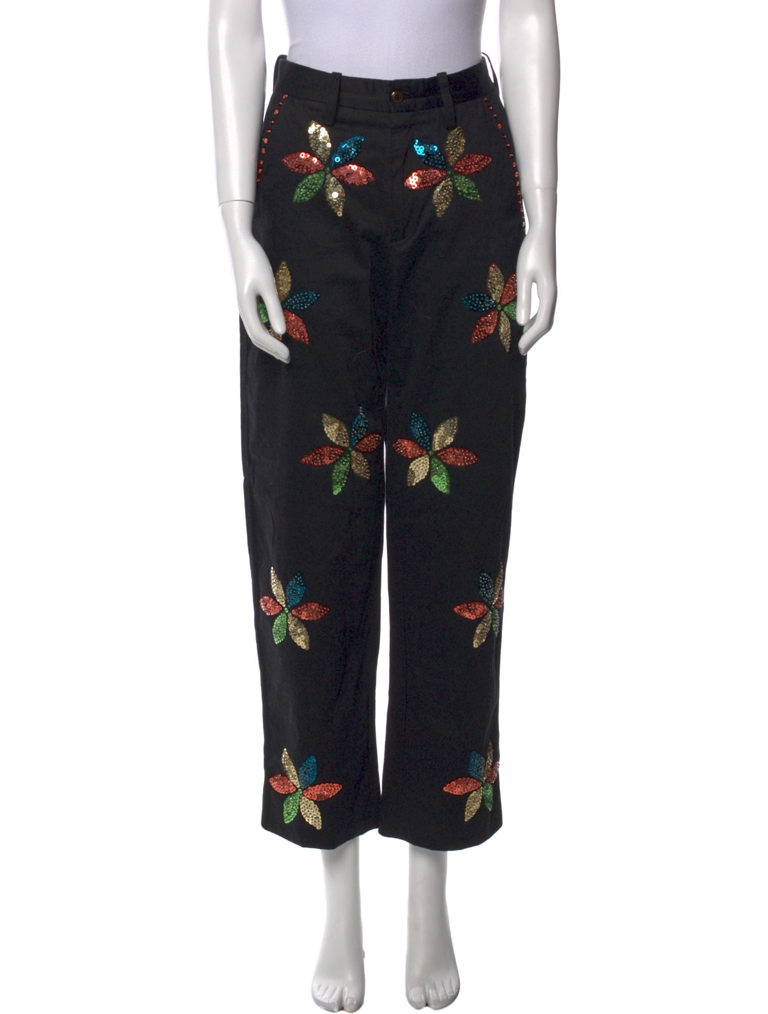 BODE Floral Print Wide Leg Pants