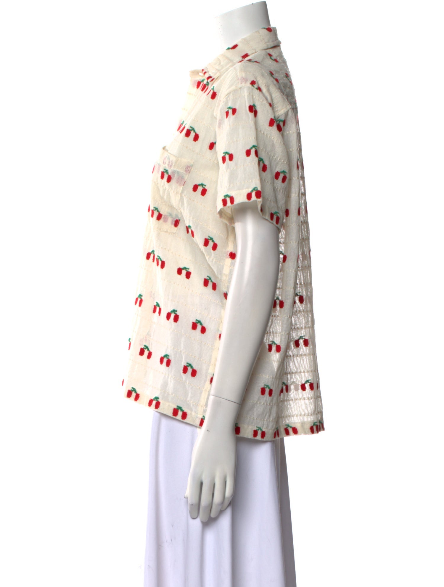 BODE Printed Mock Neck Polo