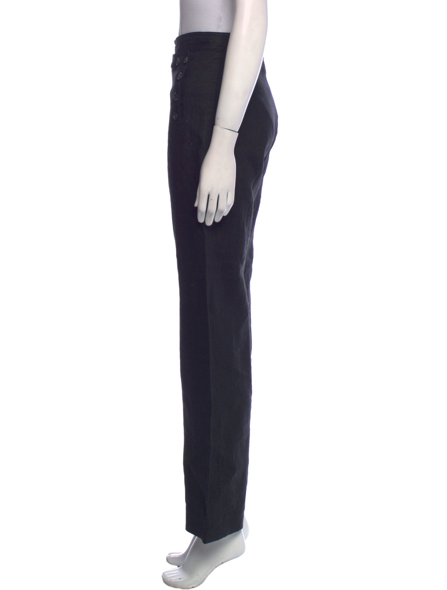 BODE Linen Sailor Trousers Wide Leg Pants