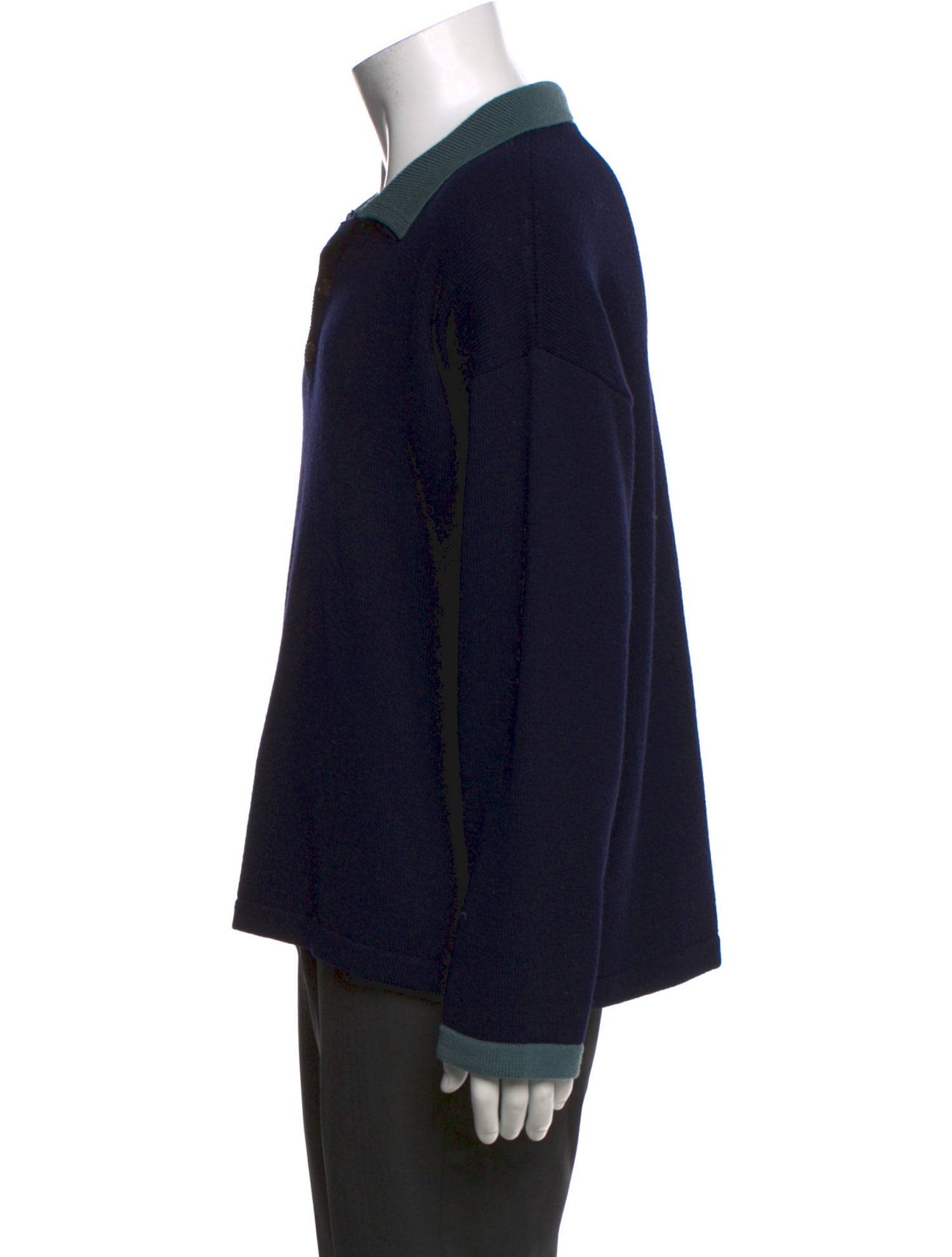 BODE Wool Crew Neck Polo Sweater