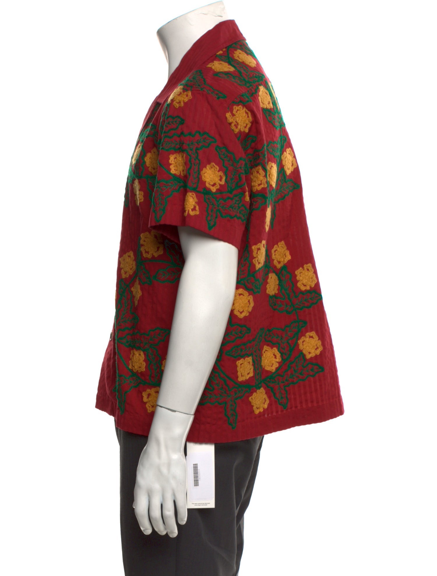 BODE Floral Print Short Sleeve Shirt