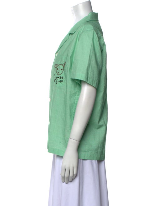 BODE Short Sleeve Button-Up Top