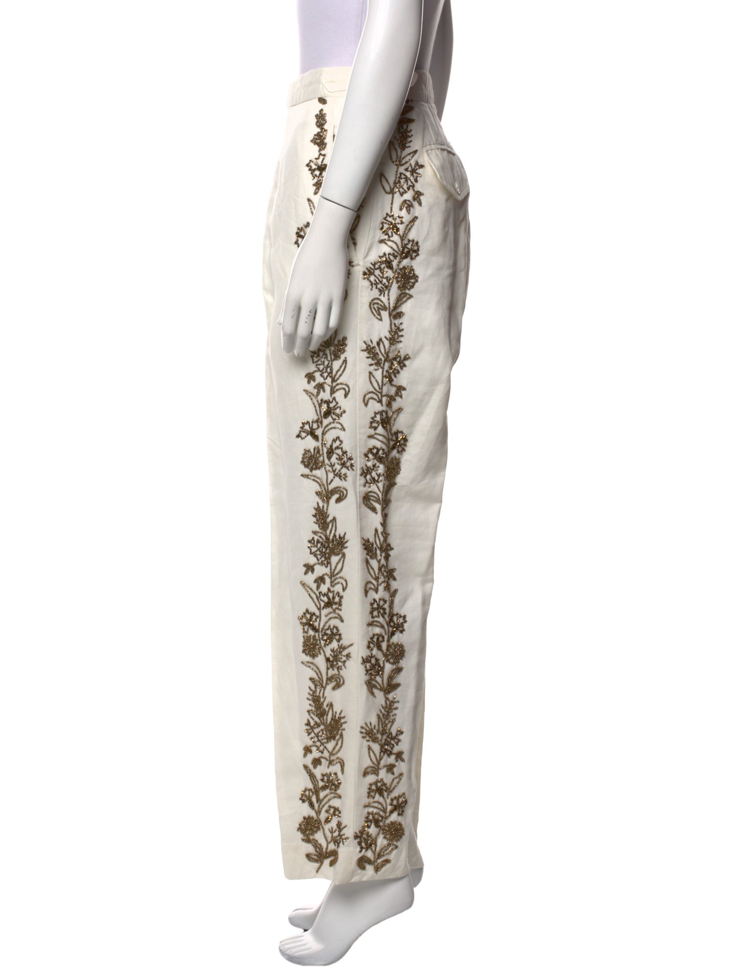 BODE Linen Wide Leg Pants