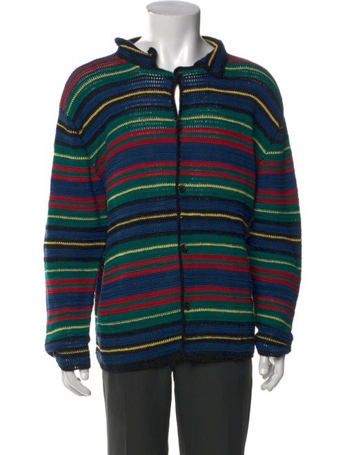 BODE Striped Mock Neck Cardigan