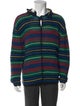 BODE Striped Mock Neck Cardigan