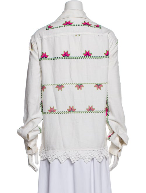 BODE Printed Long Sleeve Button-Up Top