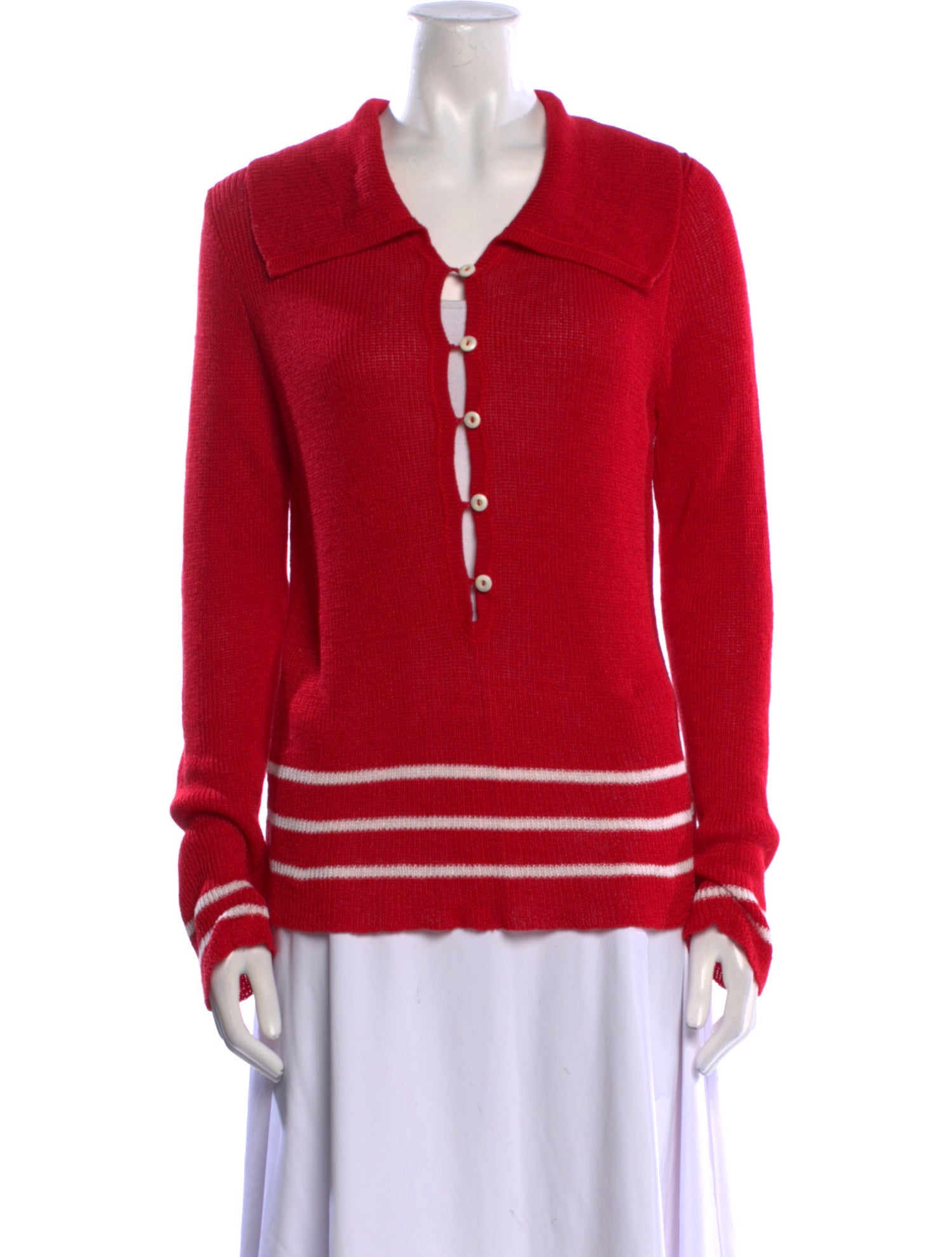 BODE Linen V-Neck Sweater w/ Tags