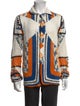 BODE Printed Collar Cardigan