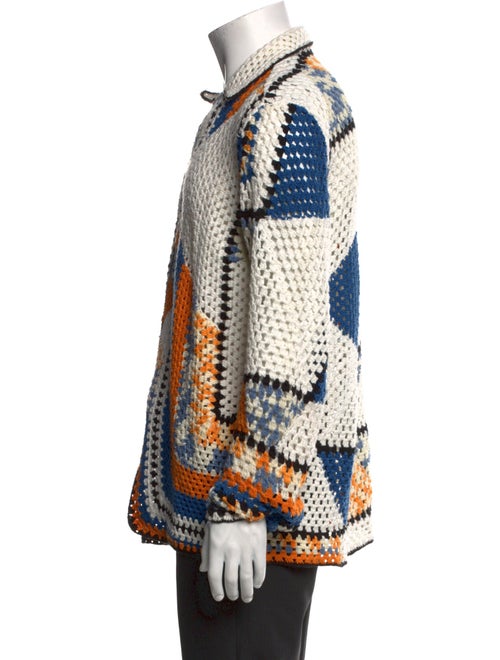 BODE Printed Collar Cardigan