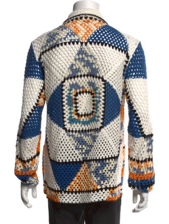 BODE Printed Collar Cardigan