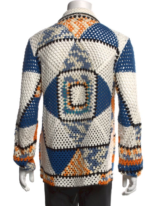 BODE Printed Collar Cardigan