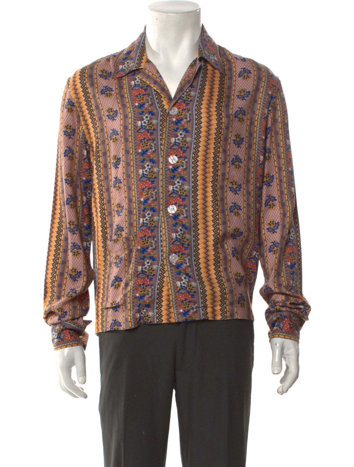 BODE Floral Print Long Sleeve Shirt