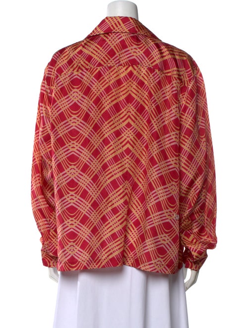 BODE Silk Printed Button-Up Top