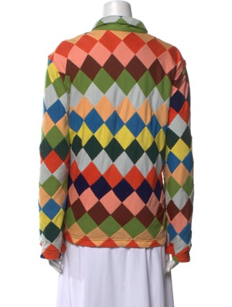 BODE Plaid Print Long Sleeve Button-Up Top