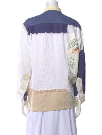 BODE Graphic Print Long Sleeve Button-Up Top