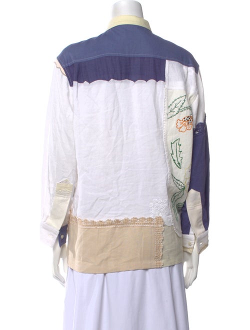 BODE Graphic Print Long Sleeve Button-Up Top