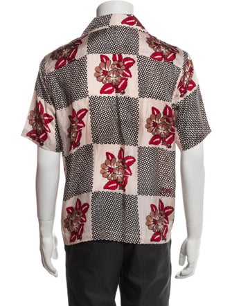 BODE Silk Floral Print Shirt