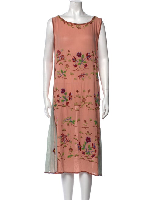 BODE Floral Print Midi Length Dress
