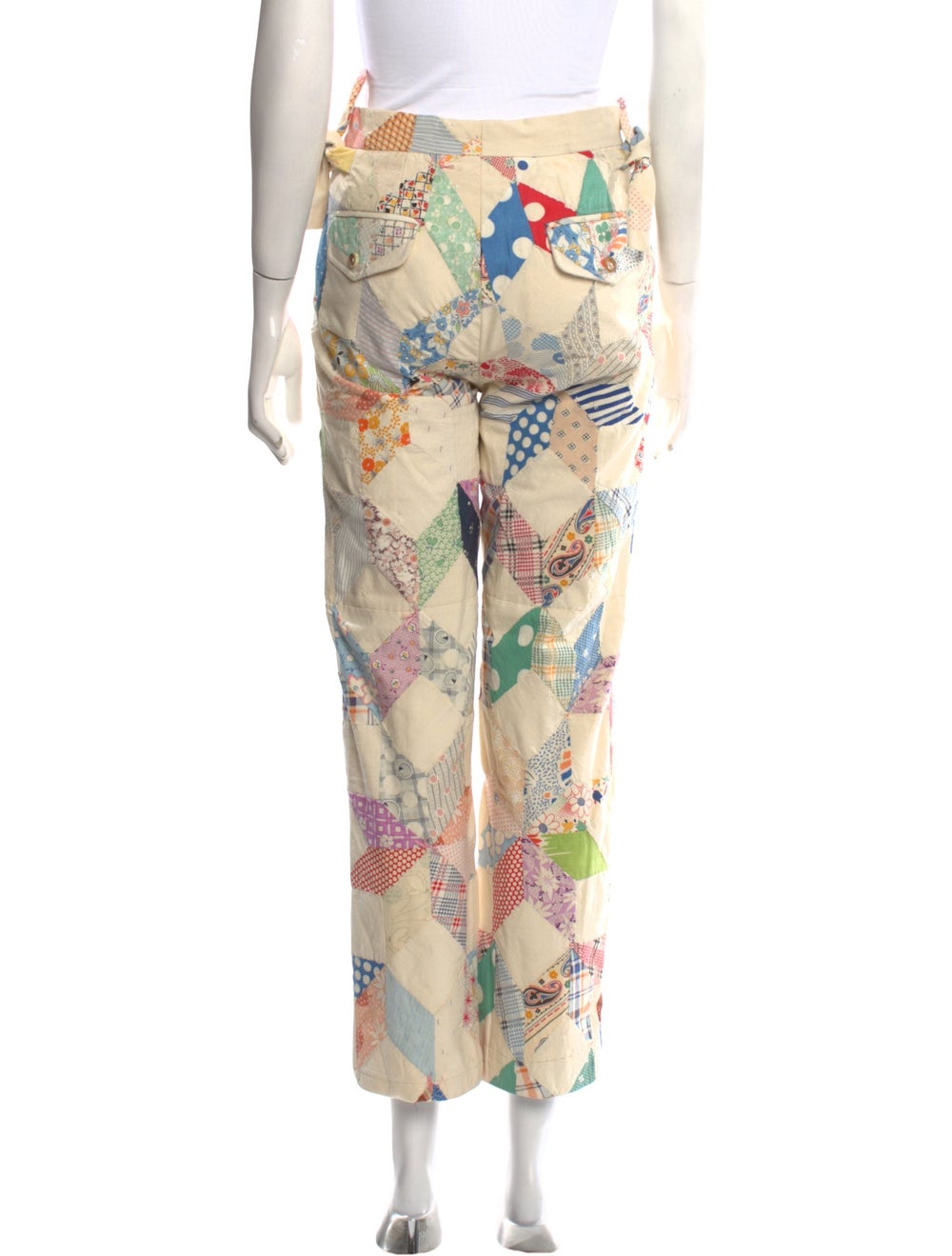 Bode Patchwork Straight Leg Pants Neutrals Printe… - image 3