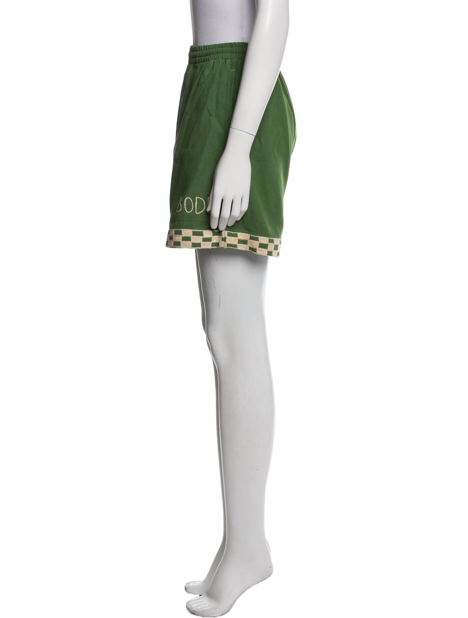 BODE Plaid Print Mini Shorts