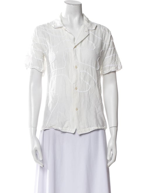 BODE Short Sleeve Button-Up Top