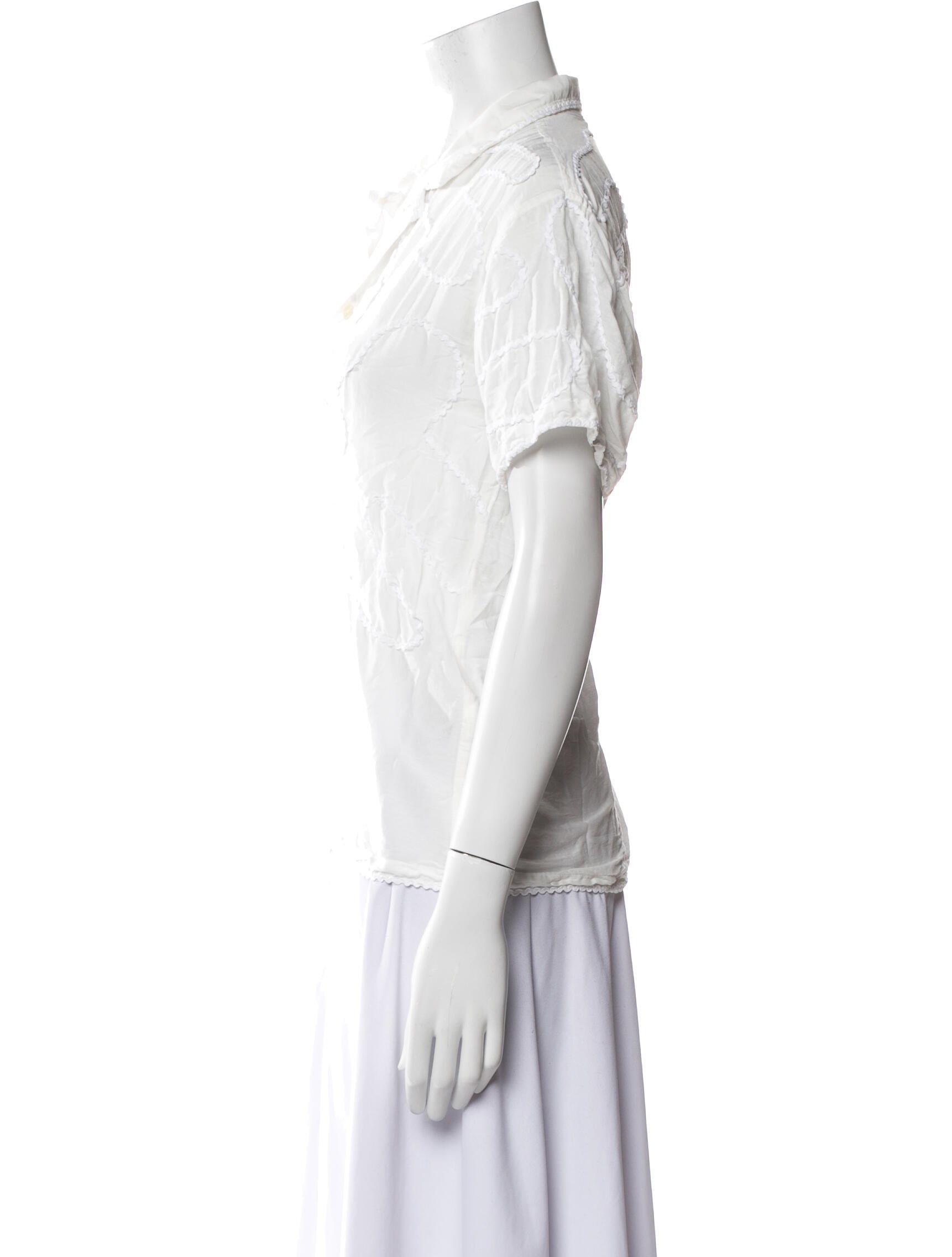 BODE Short Sleeve Button-Up Top