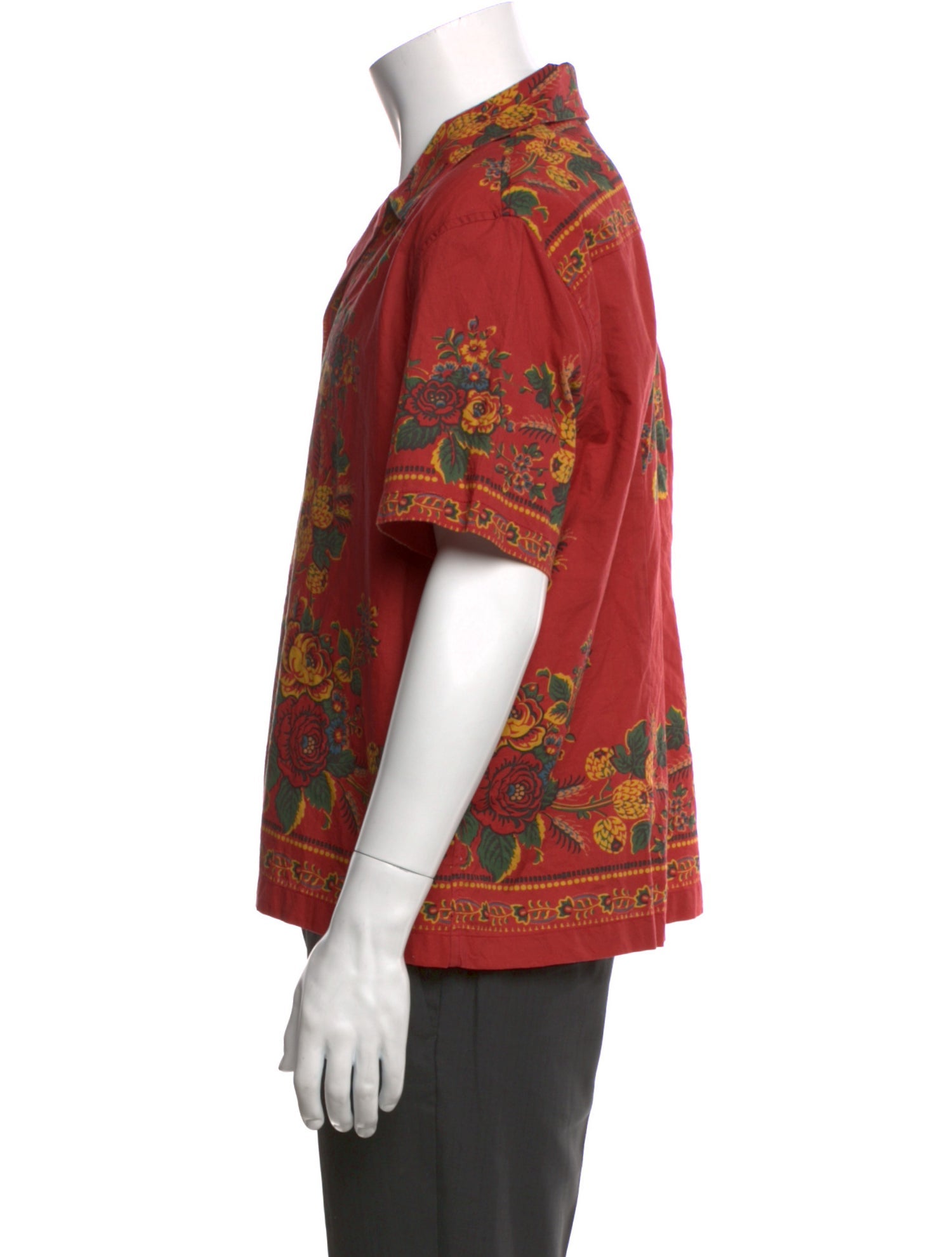 BODE Floral Print Short Sleeve Shirt