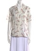 BODE Printed Short Sleeve Button-Up Top