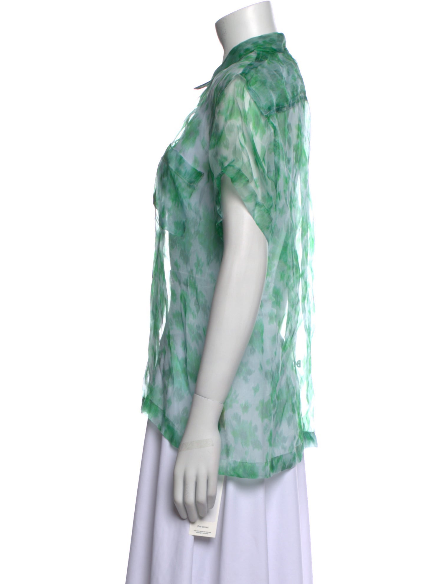 BODE Silk Printed Button-Up Top