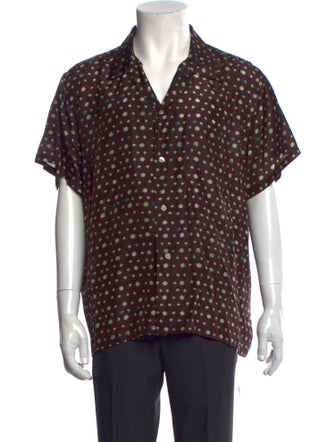 BODE Silk Floral Print Shirt