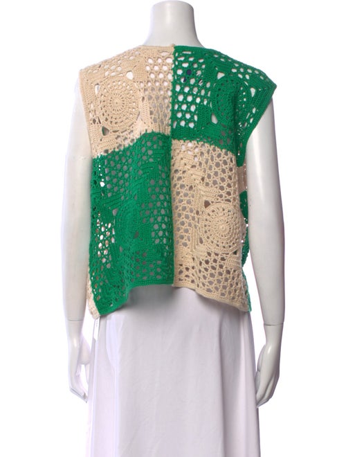 BODE Colorblock Pattern V-Neck Sweater