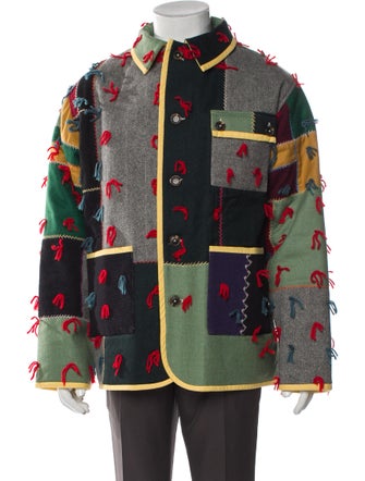 BODE Wool Colorblock Pattern Jacket