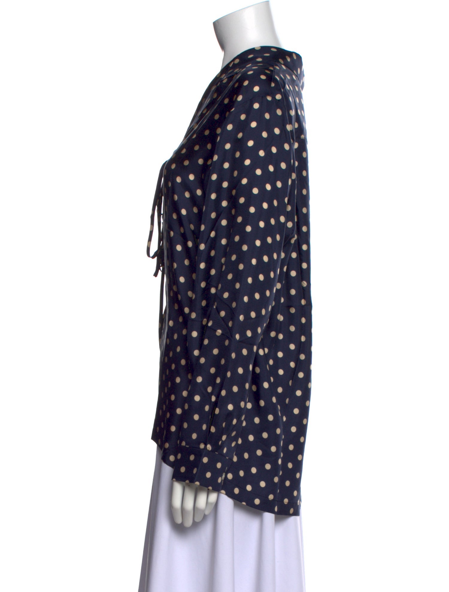 BODE Silk Polka Dot Print Blouse