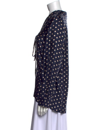 BODE Silk Polka Dot Print Blouse