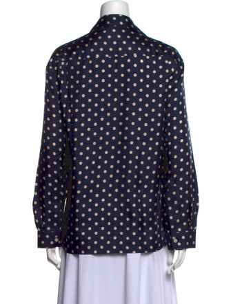BODE Silk Polka Dot Print Blouse