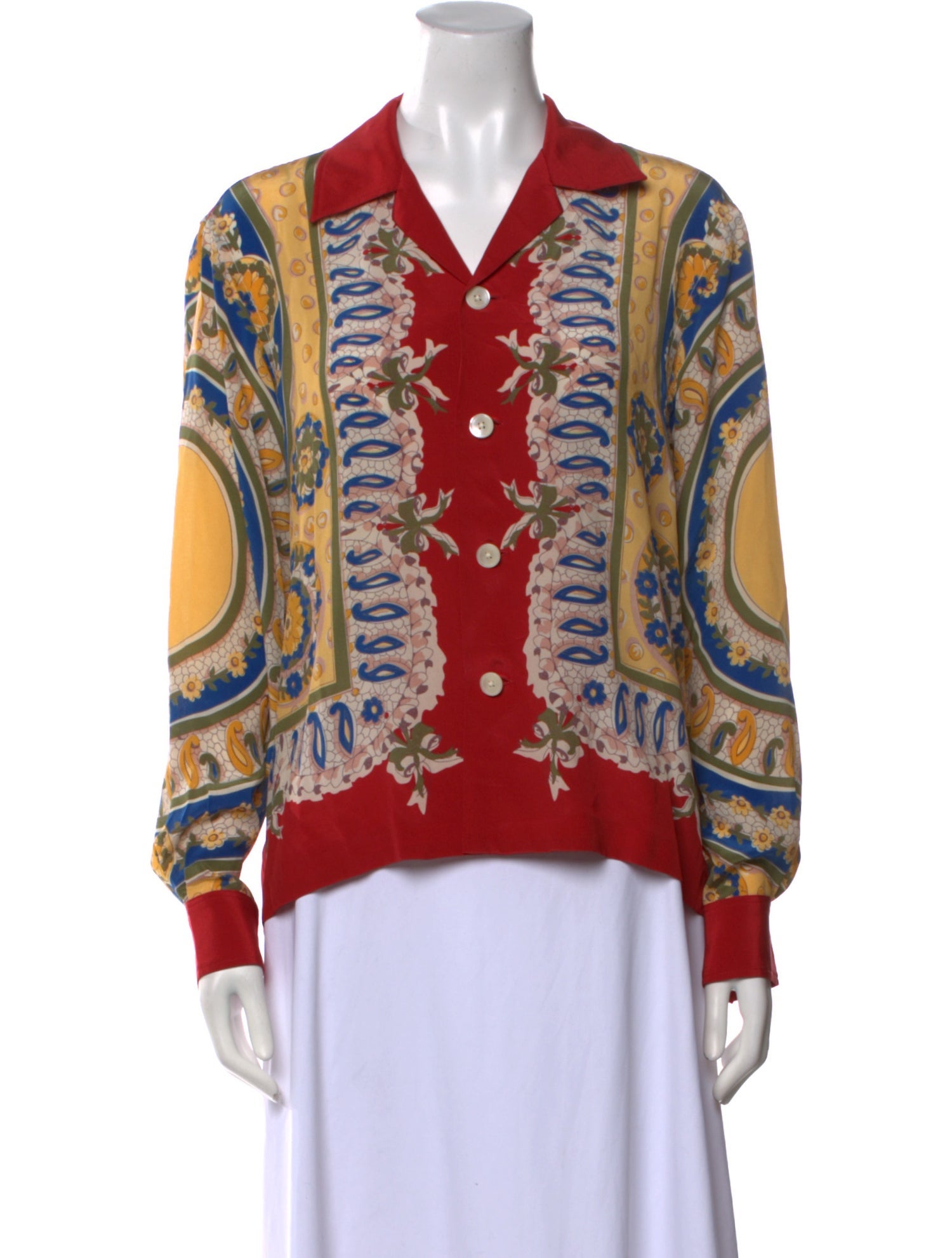 BODE Silk Printed Blouse