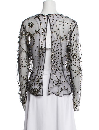BODE Printed V-Neck Blouse