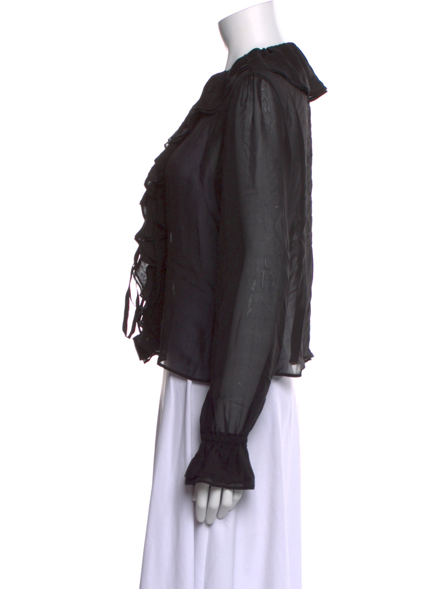 BODE Silk V-Neck Blouse