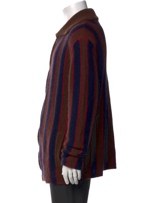 BODE Striped Turtleneck Polo Sweater