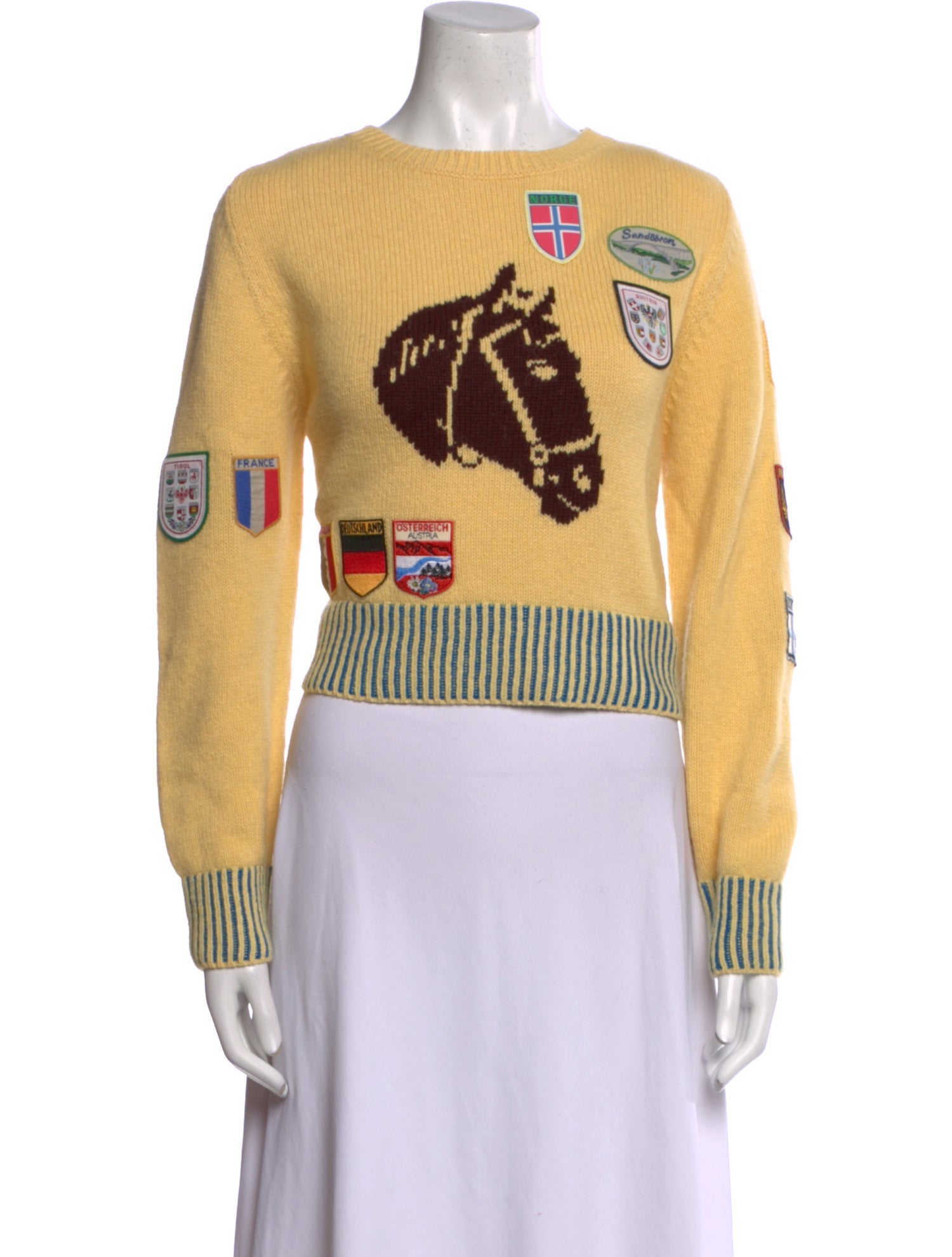 BODE Baby Alpaca Graphic Print Sweater