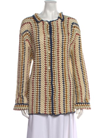 BODE Striped Scoop Neck Sweater