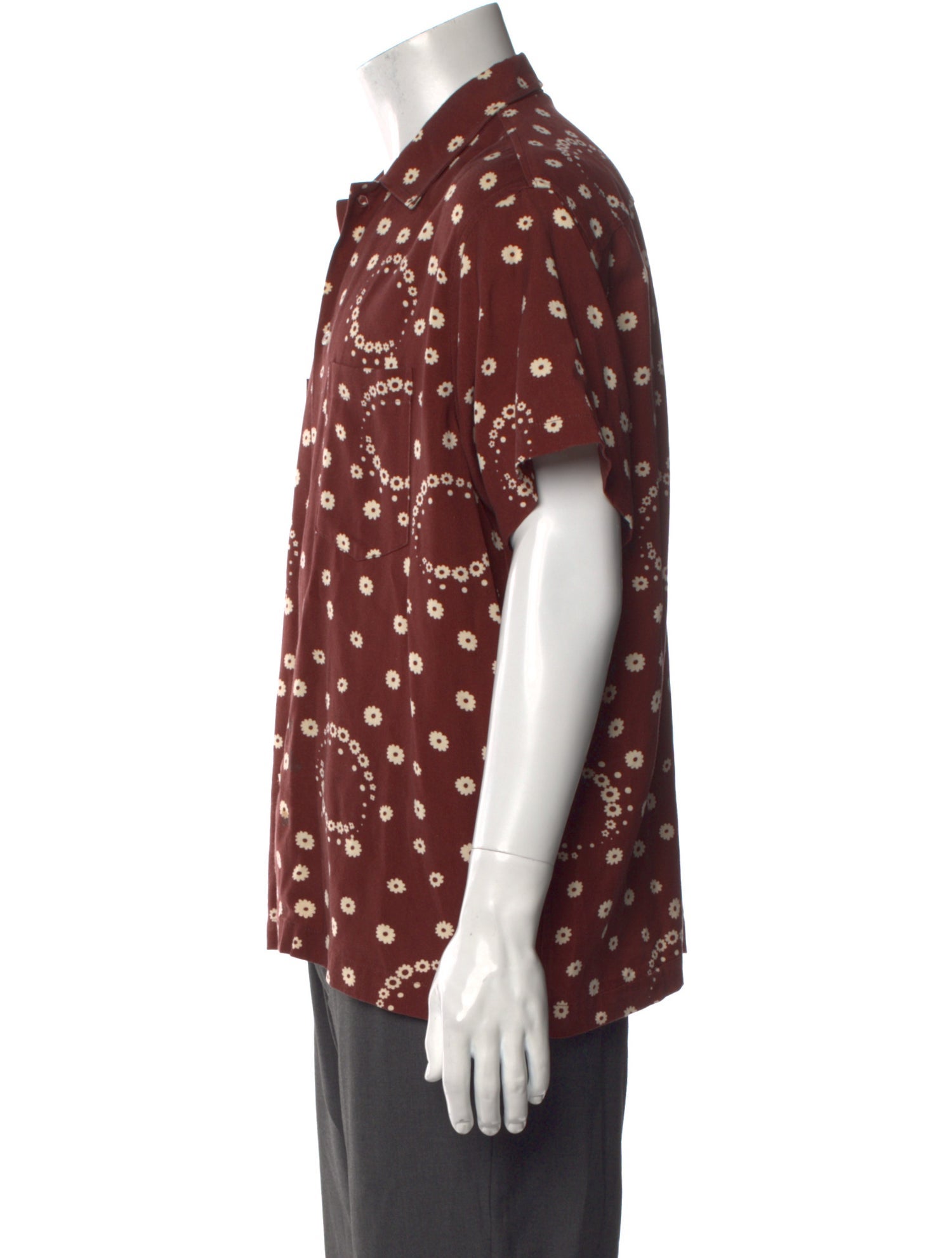 BODE Floral Print Short Sleeve Shirt