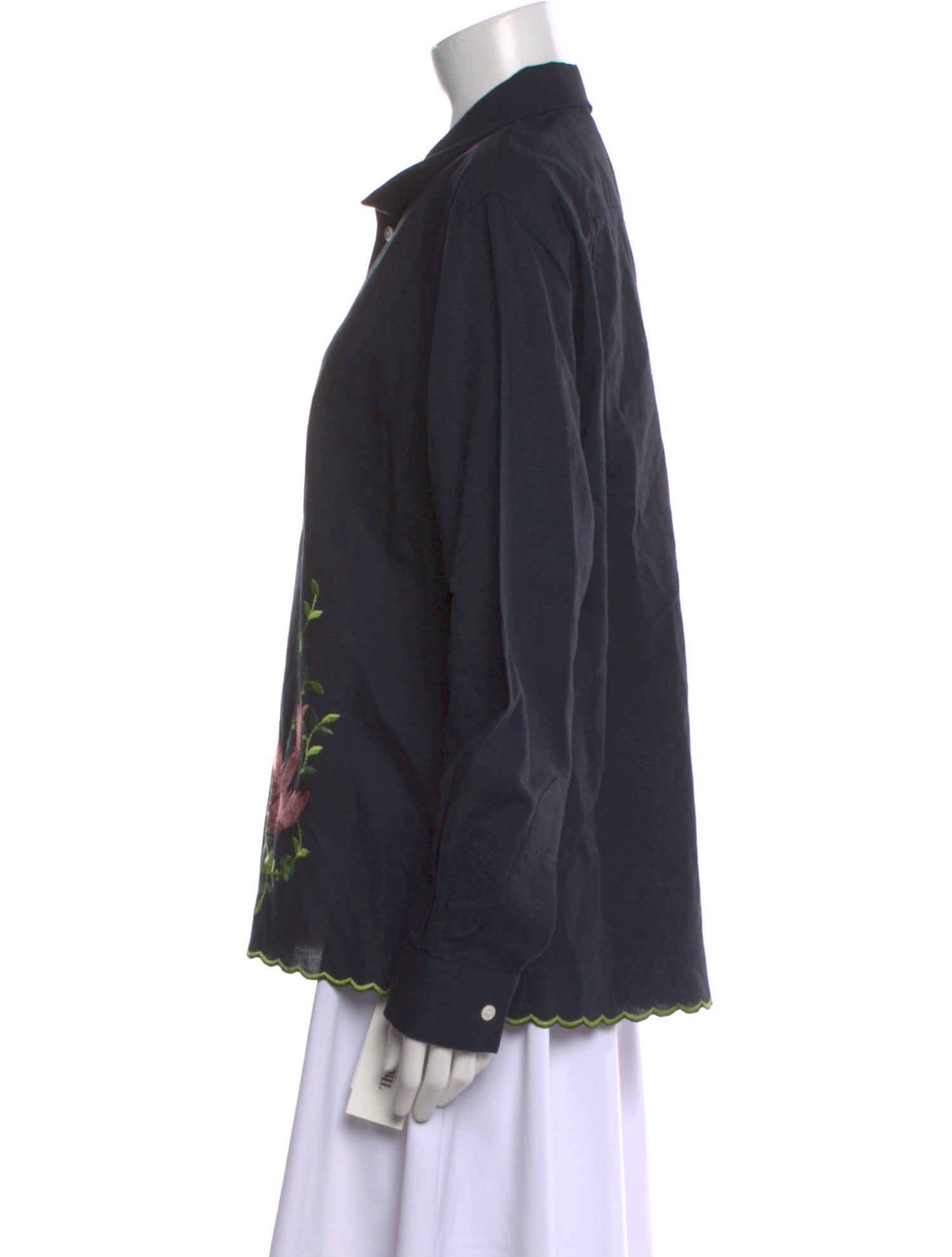 BODE Graphic Print Long Sleeve Button-Up Top