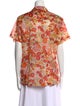BODE Floral Print Short Sleeve Button-Up Top