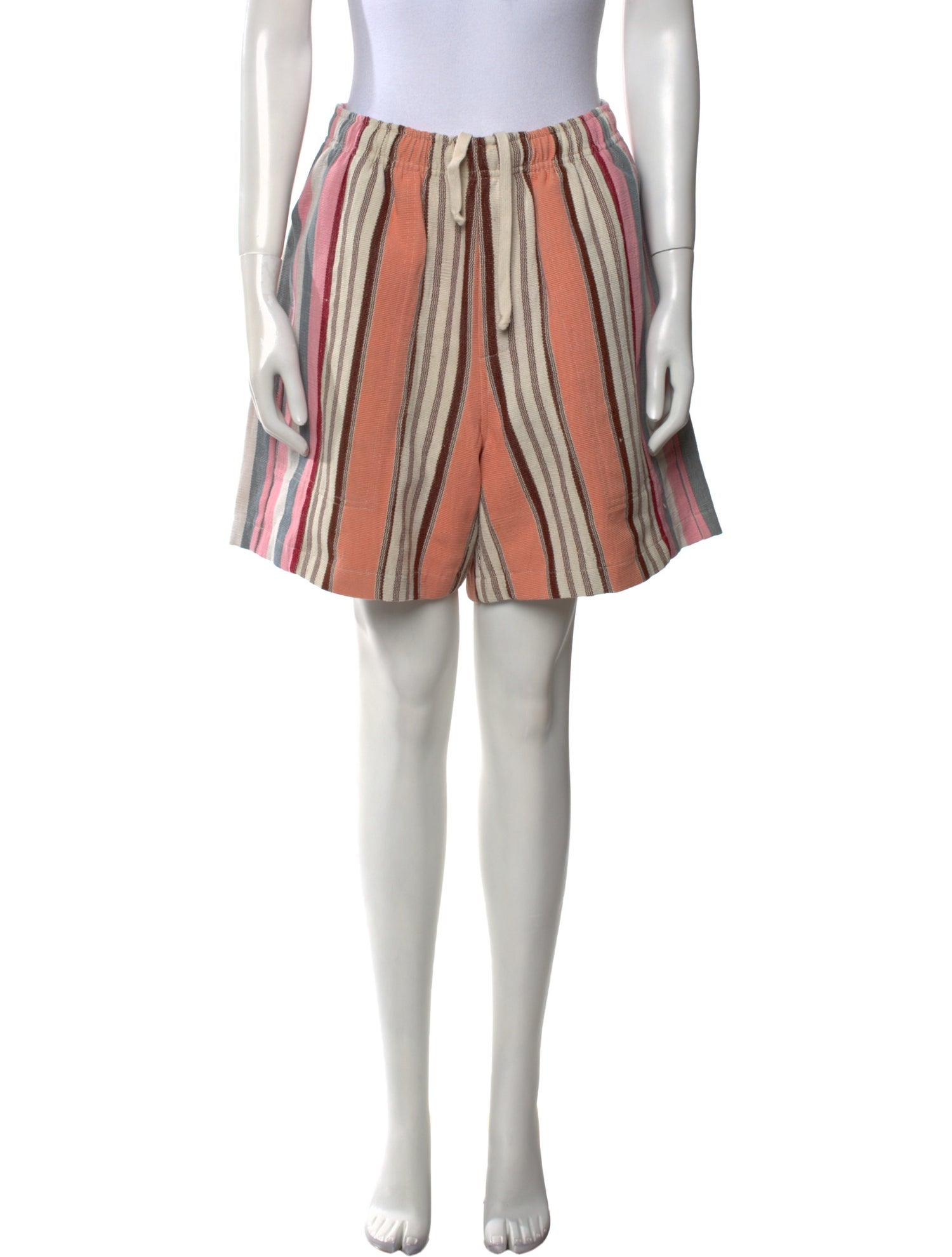 BODE Striped Mini Shorts