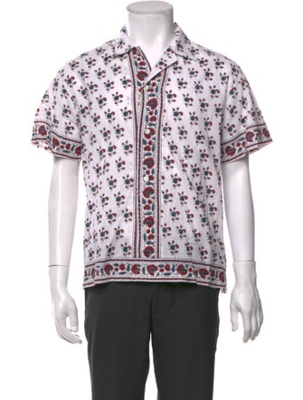 BODE Floral Print Short Sleeve Shirt